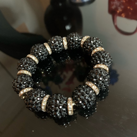 Shiny black bracelet with diamonds💎 - Picture 2 of 7